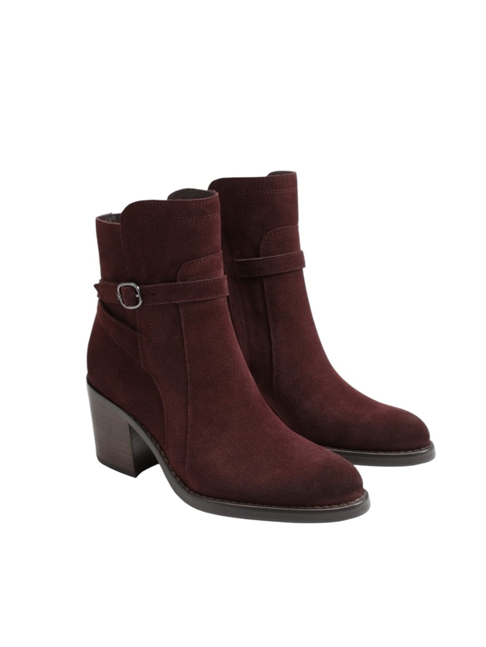 New Sam Edelman Women’s Simona Suede Leather‎ Burgundy Heeled Bootie Fall Winter